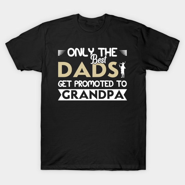 Only The Best Dads Get Promoted To Grandpa For Men Grandpa T-Shirt by Satansplain, Dr. Schitz